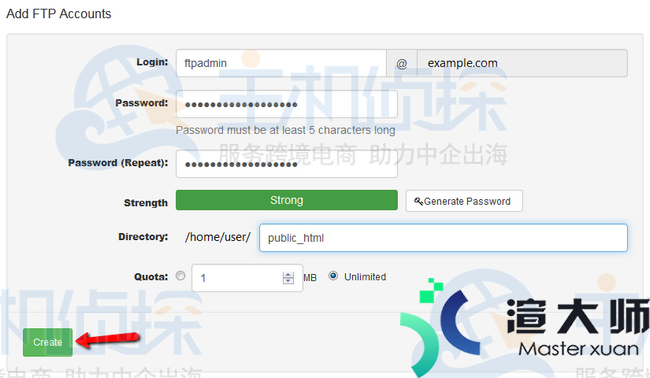 FastComet主机创建和管理 FTP 帐户教程