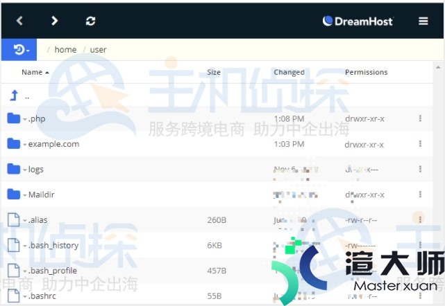 DreamHost主机面板文件管理器使用教程