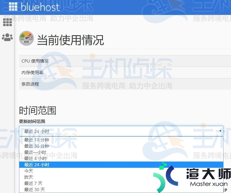 BlueHost香港主机查看CPU和并发连接使用情况教程
