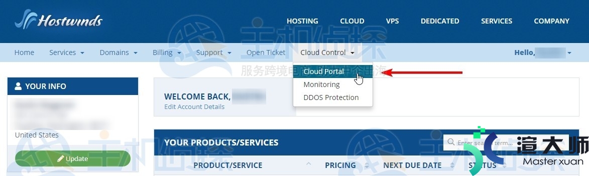 Hostwinds Cloud Portal修复网络的方法(hosts异常怎么修复上网)