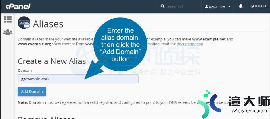 HostEase主机cPanel面板设置域别名教程