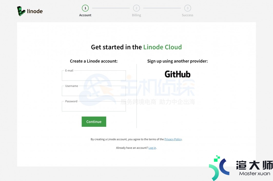 Linode用户使用GitHub帐户登录云管理器步骤