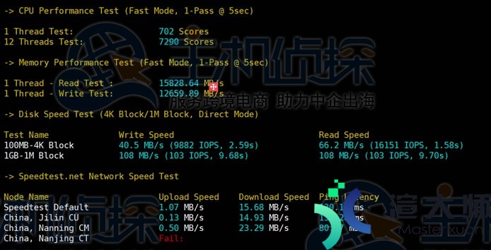 RAKSmart日本服务器精品网性能和速度测评