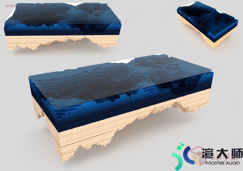 超级实用3ds Max海洋地形图造型桌建模