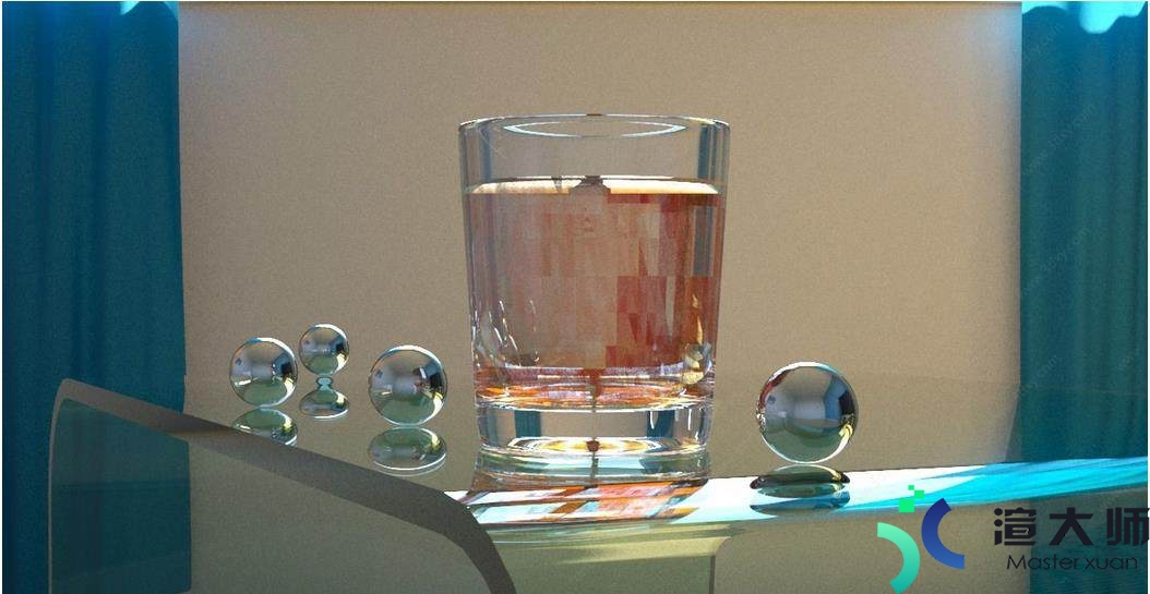Corona渲染器如何在透明容器里对液体进行建模